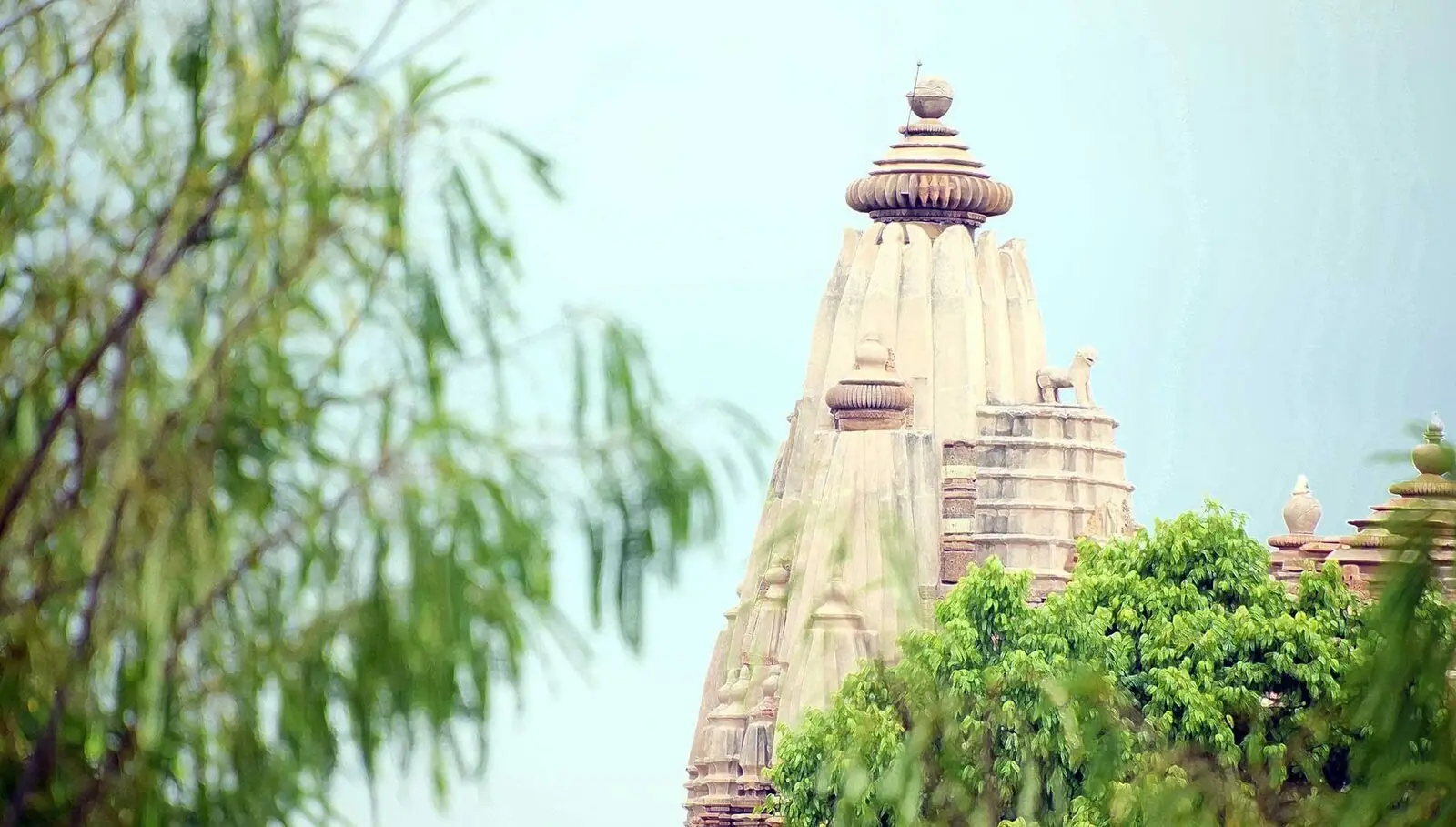 The carved top of the Lakshmana Temple