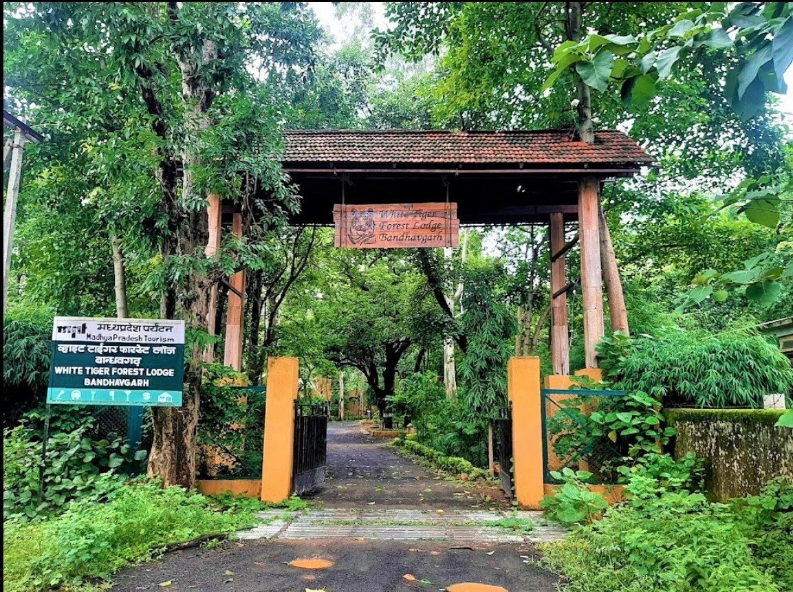 Entry gate of MPT White Tiger Forest Lodge in Bandhavgarh